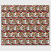 Papier Cadeau Marshmallow Snowman Dans Chocolat Chaud (Plat)