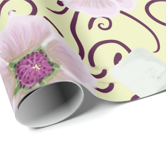 Papier Cadeau Marshmallows et Marshmallows (Coin rond)