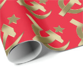 Papier Cadeau Marteau et faucille (Coin rond)