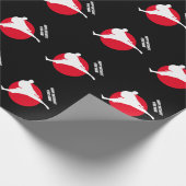 Papier Cadeau Martiaux personnalisés arts karaté silhouette Anni (Coin)