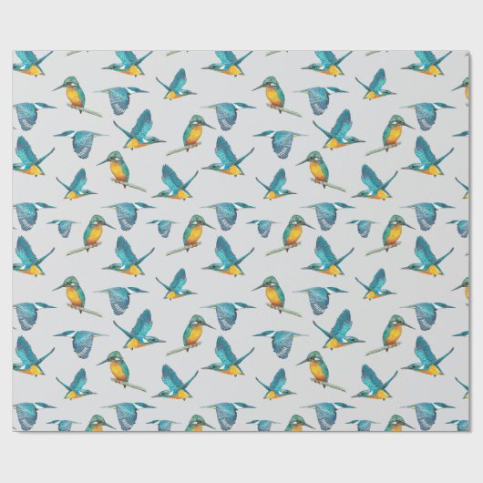 Papier Cadeau Martin-pêcheur (Plat)