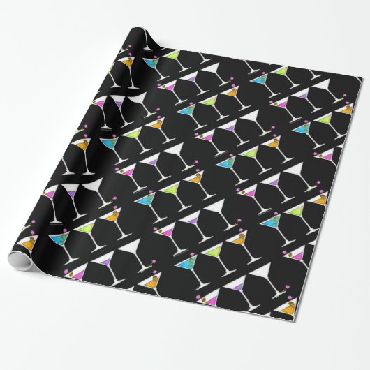 Papier Cadeau Martini Disparaissant (Déroulé)