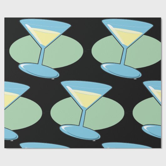 Papier Cadeau Martini Drink (Plat)
