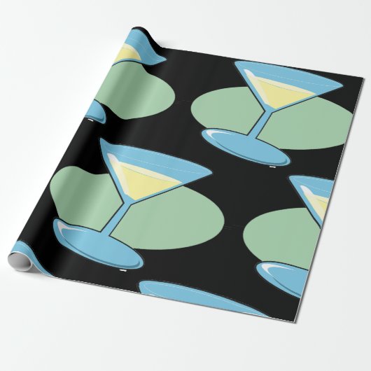 Papier Cadeau Martini Drink (Déroulé)