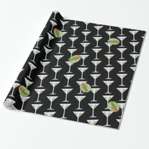 Papier Cadeau Martini et olives