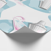 Papier Cadeau Martini Verre Et Shaker