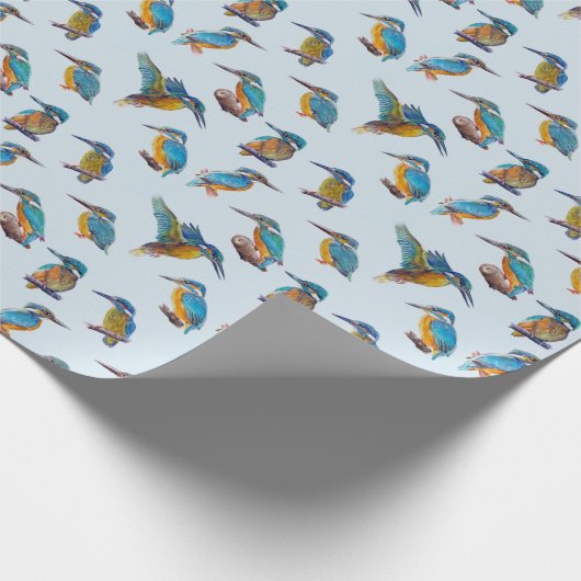 Papier Cadeau Martins-pêcheur peints sur un arrière - plan (Coin)