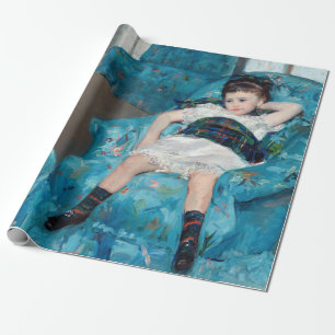 Papier Cadeau Mary Cassatt - Petite fille dans un fauteuil bleu