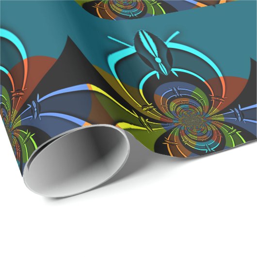 Papier Cadeau Masaï couleurs Hakuna Matata (Coin rond)