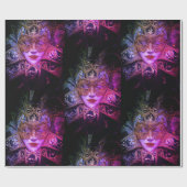 Papier Cadeau Mascarade masque victorien élégant gothique (Plat)