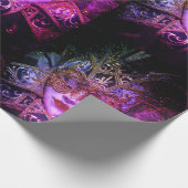 Papier Cadeau Mascarade masque victorien élégant gothique (Coin)