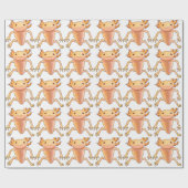 Papier Cadeau Mascotte AXOLOTL (Plat)