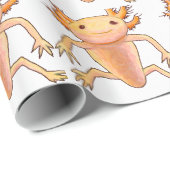 Papier Cadeau Mascotte AXOLOTL (Coin rond)