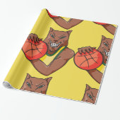 Papier Cadeau Mascotte de basket-ball sauvage Fierce (Déroulé)