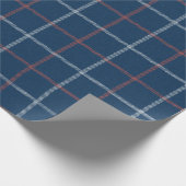 Papier Cadeau Masculine bleu rouge Plaid Tartan Motif (Coin)