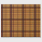 Papier Cadeau Masculine Browns Plaid Motif (Plat)