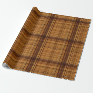 Papier Cadeau Masculine Browns Plaid Motif