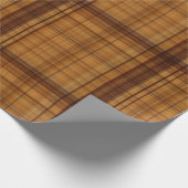 Papier Cadeau Masculine Browns Plaid Motif (Coin)