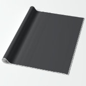 Papier Cadeau Masculine Plain Matt Black Noël cadeau (Déroulé)