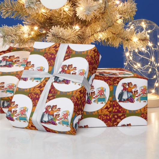 Papier Cadeau Masha et 3 ours (Vacances)