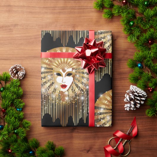 Papier Cadeau Mask de la Fête du Venice Carnival (Cadeau de vacances)