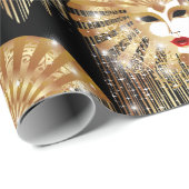 Papier Cadeau Mask de la Fête du Venice Carnival (Coin rond)