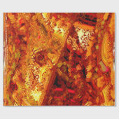 Papier Cadeau Masque carnaval orange rouge décoloré (Plat)