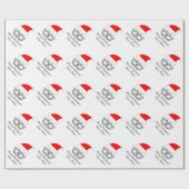 Papier Cadeau Masque de fête masquée avec le chapeau de Noël (Plat)