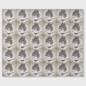 Papier Cadeau Masque de Gémeaux Dame Zodiaque (Plat)