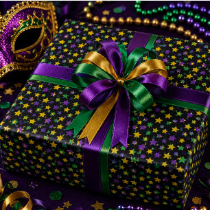 Papier Cadeau Masque de Mardi Gras Fête d'anniversaire 21 ans