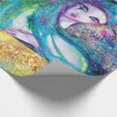 Papier Cadeau MASQUE EN BLEU / Masques vénitiens (Coin)