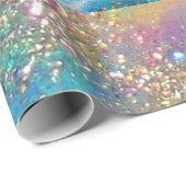 Papier Cadeau MASQUE EN BLEU / Masques vénitiens (Coin rond)