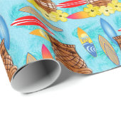 Papier Cadeau Masque hawaïen de Tiki (Coin rond)