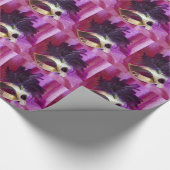 Papier Cadeau Masque pourpre de mascarade (Coin)