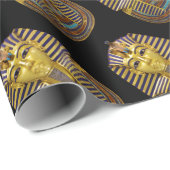 Papier Cadeau Masque royal d'or égyptien (Coin rond)