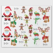 Papier Cadeau Masque Visage de Noël 2020 de Quarnatine (Plat)