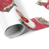 Papier Cadeau Masque visage du Père Noël (Coin rond)