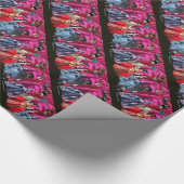 PAPIER CADEAU MASQUERADE MASQUÉRADE DE PUPPETS ITALIENS ANTIQUE, (Coin)