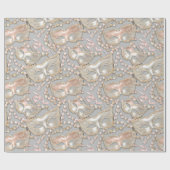 Papier Cadeau Masquerade perles Motif Masques Rose Gold ID1031 (Plat)