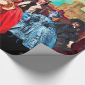 PAPIER CADEAU MASQUERADE PUPPETS VÉNITIENS ANTIQUE (Coin)