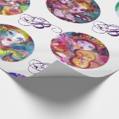 PAPIER CADEAU MASQUÉRADE VÉNÉTIENNE MARDI GRAS MASQUES MONOGRAS (Coin)