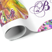 PAPIER CADEAU MASQUÉRADE VÉNÉTIENNE MARDI GRAS MASQUES MONOGRAS (Coin rond)