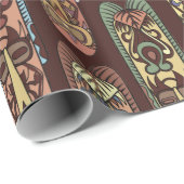 Papier Cadeau Masques africains (Coin rond)