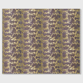 Papier Cadeau Masques Mardi Gras Gold et Purple (Plat)