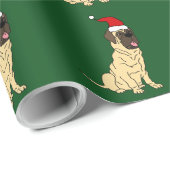 Papier Cadeau Mastiff anglais mignon dans l'art de Noël de (Coin rond)
