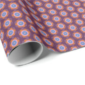 Papier cadeau mat fleur de la passion (violet) (Coin rond)