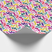 papier cadeau mat multicolore rétro ‘wiggle wiggle (Coin)