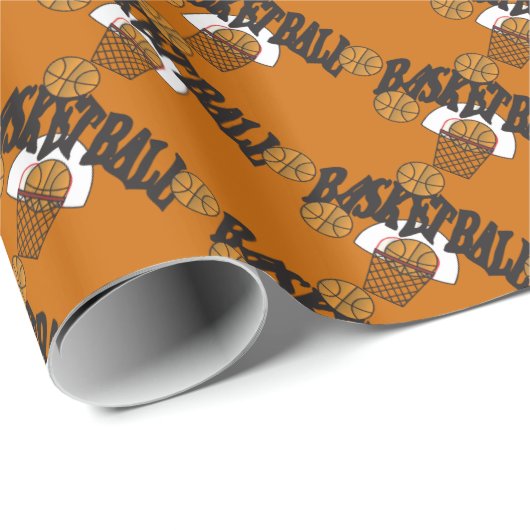 Papier Cadeau Match de basket (Coin rond)
