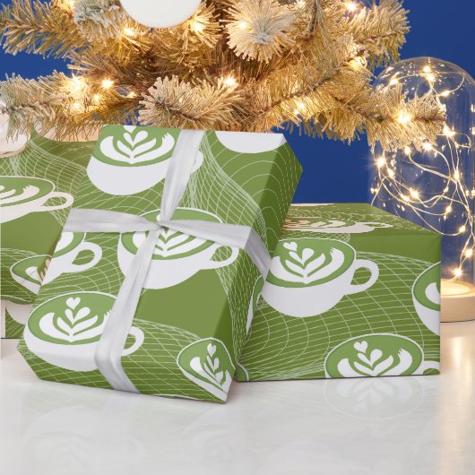 Papier Cadeau : Matcha Latte Love Wrapper Papier (Vacances)