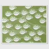 Papier Cadeau : Matcha Latte Love Wrapper Papier (Plat)